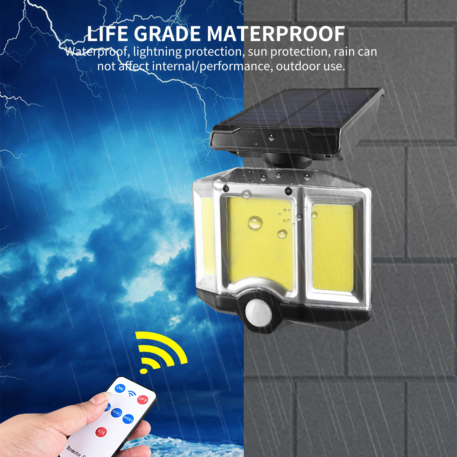 LED Solar Street Lights COB IP67 Outdoor Solar Lamp With 3 Light Mode Waterproof Motion Sensor Security Lighting For Garden 
LED Solar Street Lights COB IP67 Outdoor Solar Lamp With 3 Light Mode Waterproof Motion Sensor Security Lighting For Garden