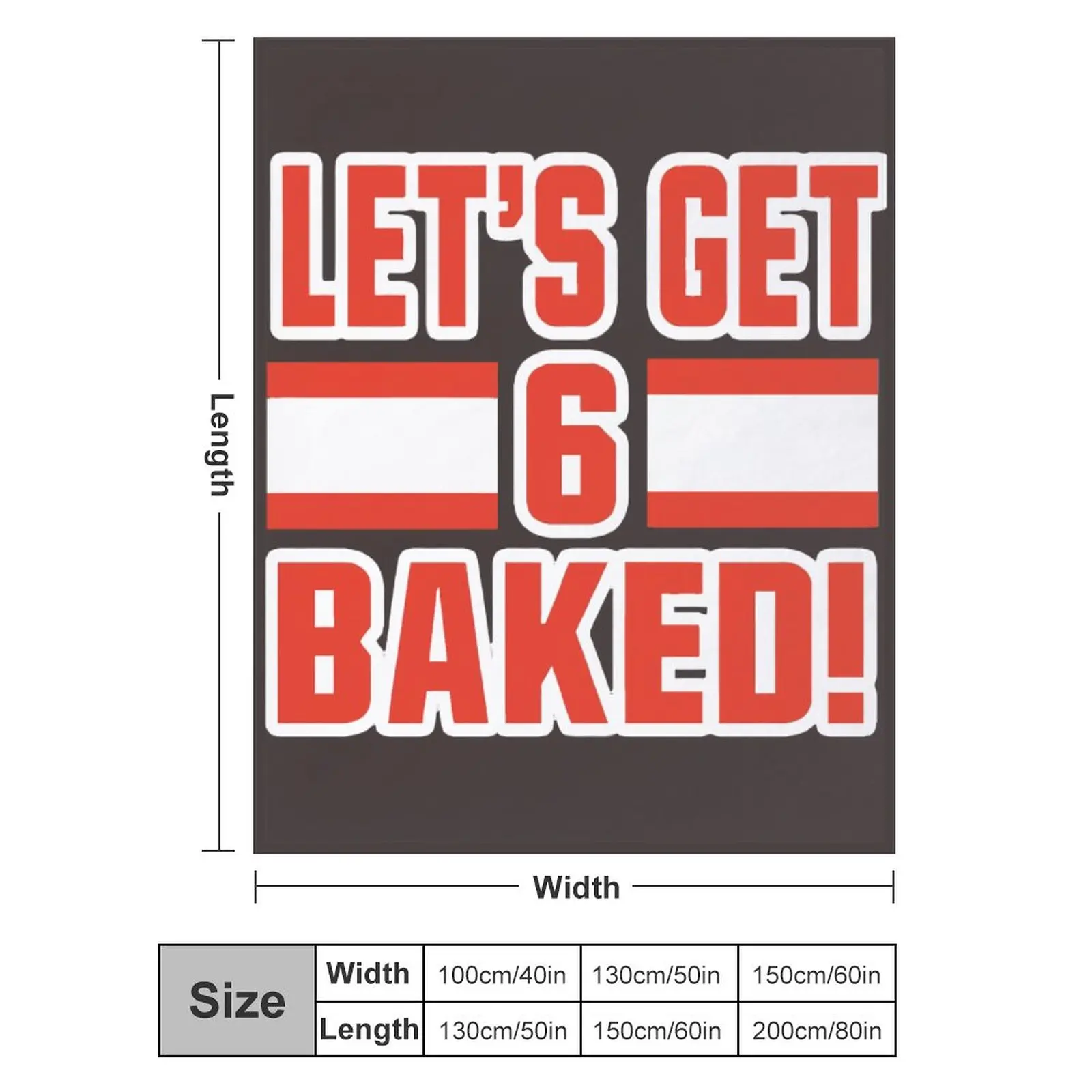 Blanket 6 Baker Mayfield Let's Get Baked Ultra Soft Micro Fleece Cozy Lightweight Microfiber Flannel All Season Living Room Bedr 
Blanket 6 Baker Mayfield Let's Get Baked Ultra Soft Micro Fleece Cozy Lightweight Microfiber Flannel All Season Living Room Bedr