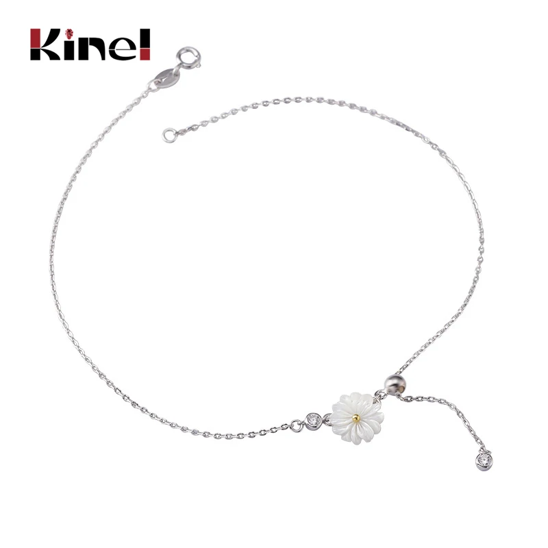 Kinel Anklet 100% 925 Real Sterling Silver Fashion Flower Water Drops Bracelet On The Leg Sterling Silver Jewelry for Women
Kinel Anklet 100% 925 Real Sterling Silver Fashion Flower Water Drops Bracelet On The Leg Sterling Silver Jewelry for Women