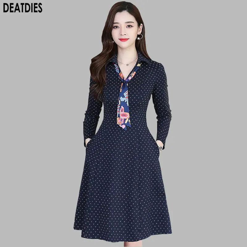 New Arrival Spring Summer Black Dot Long Sleeve A-line Dress Plus Size Women Dresses Elegant Women Party Mid Dress Vestido 2020
New Arrival Spring Summer Black Dot Long Sleeve A-line Dress Plus Size Women Dresses Elegant Women Party Mid Dress Vestido 2020
