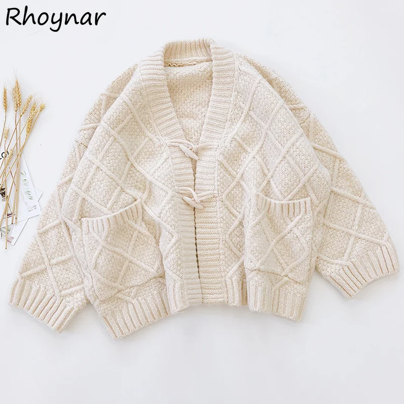 Sweaters Women V-Neck Long Sleeve Loose-fitting Casual Lazy Simple Autumn Knitting Korean Style Stylish Cardigan Mujer Popular
Sweaters Women V-Neck Long Sleeve Loose-fitting Casual Lazy Simple Autumn Knitting Korean Style Stylish Cardigan Mujer Popular
