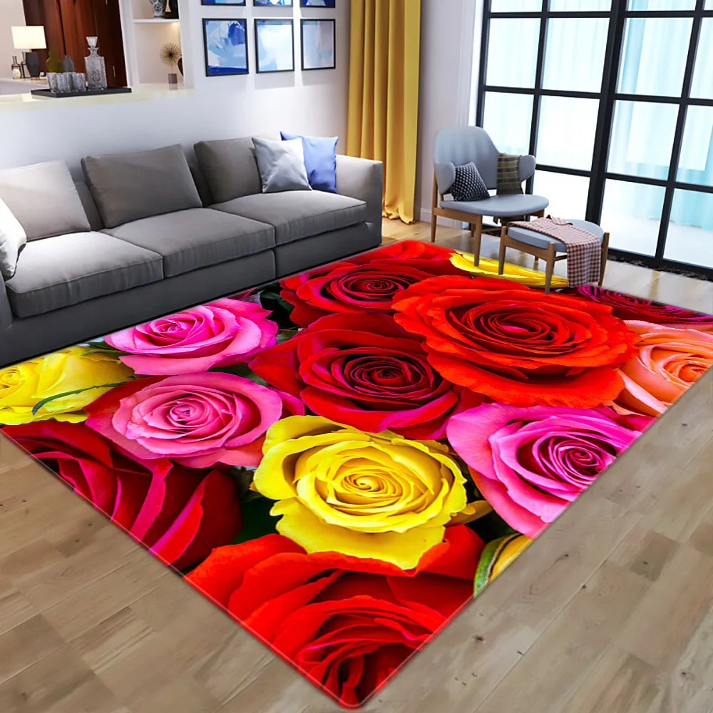 3D Printing Carpet Living Room Decor Bed Room Carpet Nordic Wedding Multicolor Rose Flower Living Room Rug Carpet In The Bedroom
3D Printing Carpet Living Room Decor Bed Room Carpet Nordic Wedding Multicolor Rose Flower Living Room Rug Carpet In The Bedroom