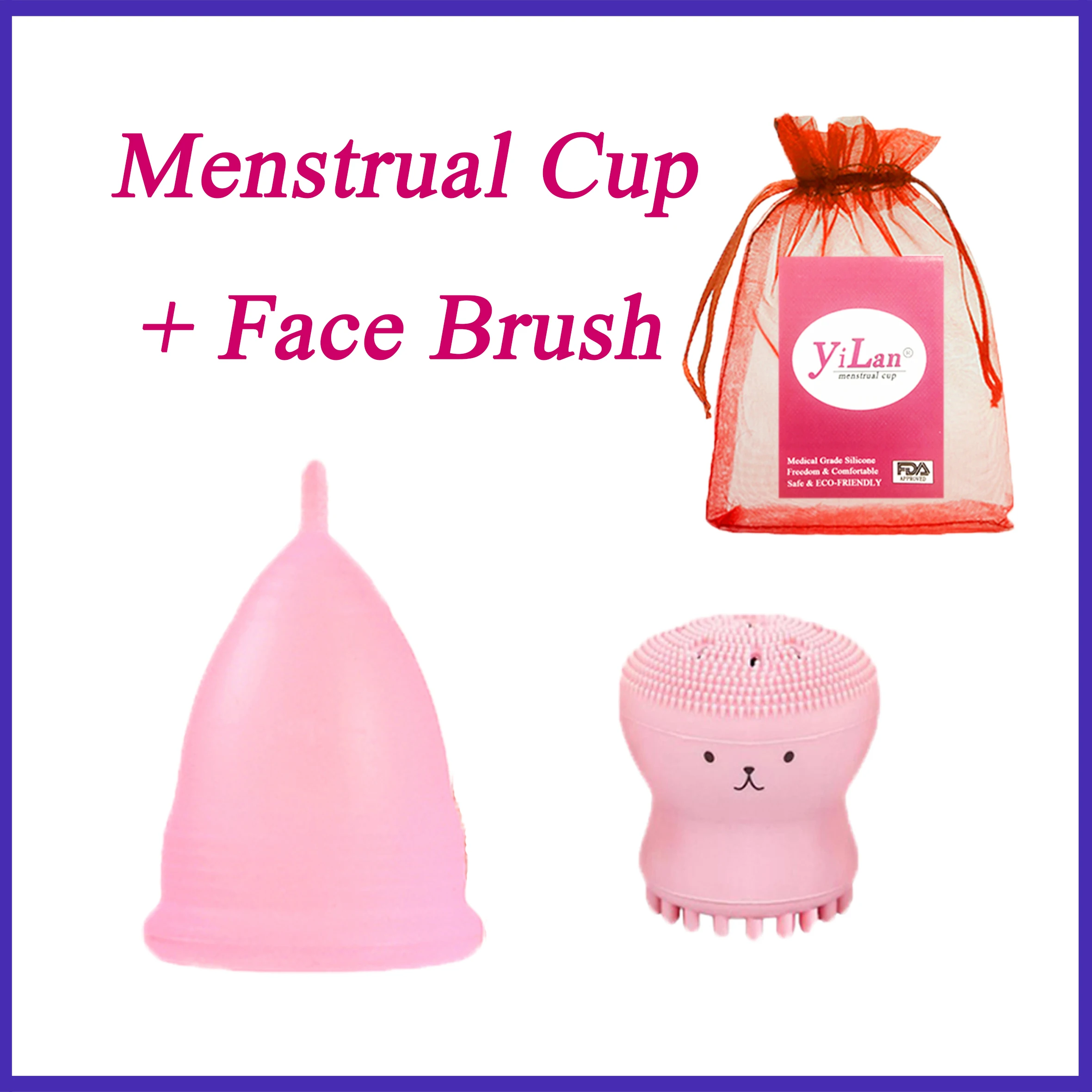 2 Pcs Medical Grade Silicone Menstrual Cup Women Copa Menstrual Coppetta Mestruale Coupe Feminine Physiological Cup & Face Brush
2 Pcs Medical Grade Silicone Menstrual Cup Women Copa Menstrual Coppetta Mestruale Coupe Feminine Physiological Cup & Face Brush