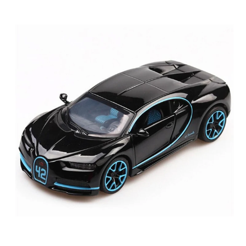 

1:32 Alloy Diecast Model Car Bugatti Chiron Diecasts & Toy Vehicles Pull Back Sound Light Toys Gifts For Children Kids