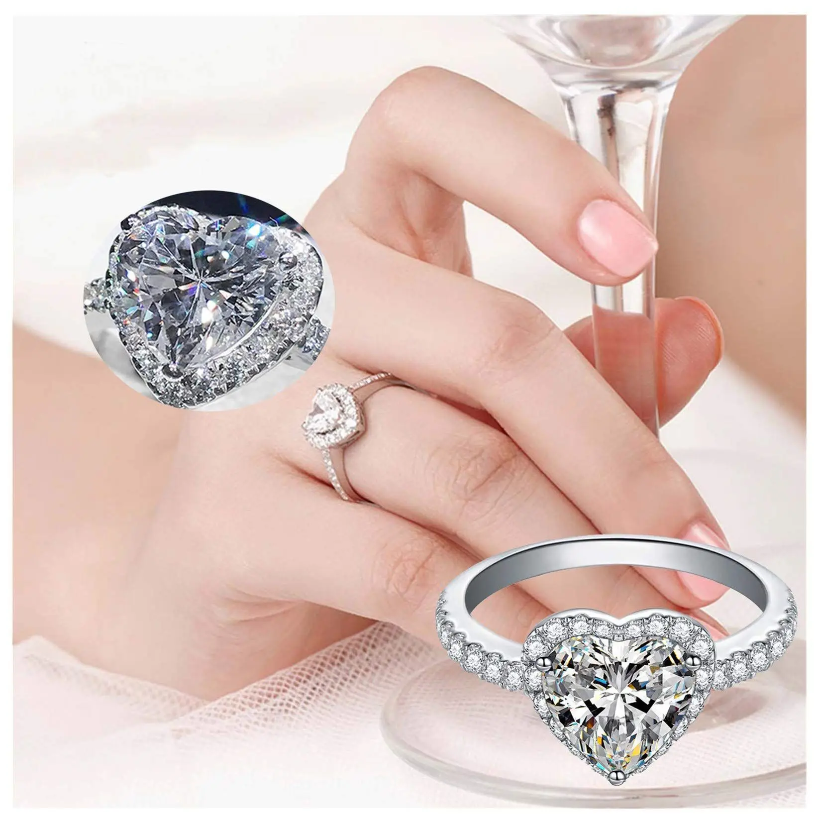 2021 Trendy Fashion Full Diamond Imitation Zircon Ring Love Ring Female Gift Knuckle Jewelry Rings for Women 
2021 Trendy Fashion Full Diamond Imitation Zircon Ring Love Ring Female Gift Knuckle Jewelry Rings for Women
