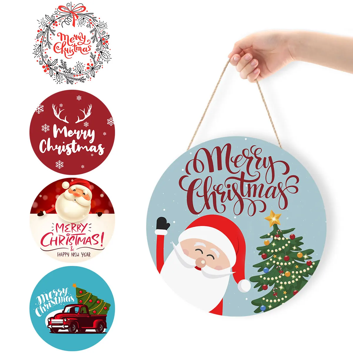 Door Hanging Ornament Round White Wooden Pendant Wall Hanger Decor Home DIY Christmas Decoration
Door Hanging Ornament Round White Wooden Pendant Wall Hanger Decor Home DIY Christmas Decoration