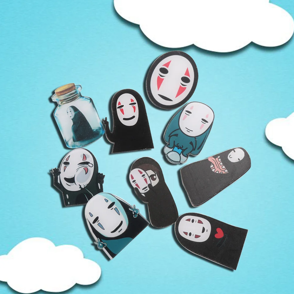 5 шт./компл. аниме рисунком Безликий из значков на булавке Kawaii значок Bacges рюкзак