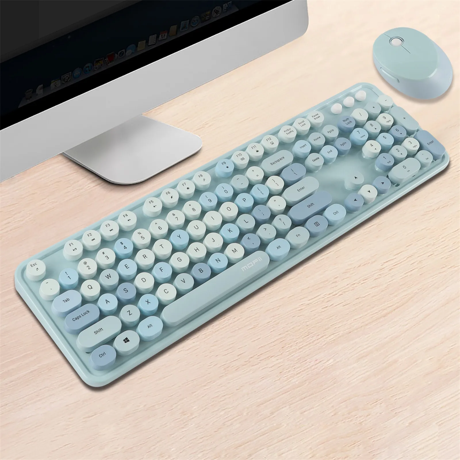 Набор для клавиатуры и мыши беспроводная клавиатура 2 4G в стиле панк/ПК/Бесшумная