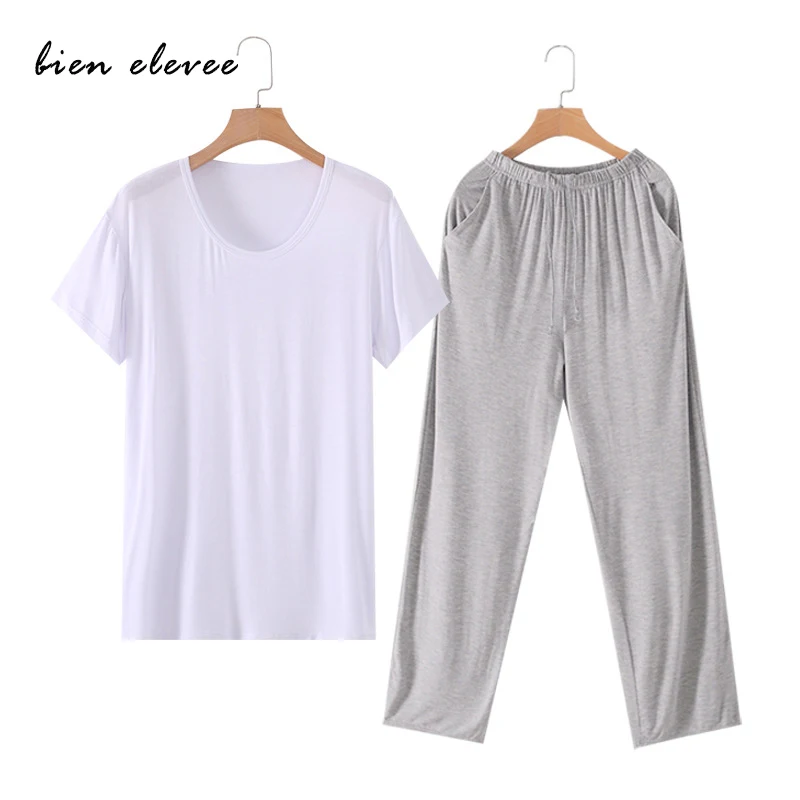 Modal Summer Cotton Pajamas Set for Mens Short Sleeve Long Pants Sleepwear Suits Male Sleep Lounge Pyjamas Plus Size Man Pijama
Modal Summer Cotton Pajamas Set for Mens Short Sleeve Long Pants Sleepwear Suits Male Sleep Lounge Pyjamas Plus Size Man Pijama