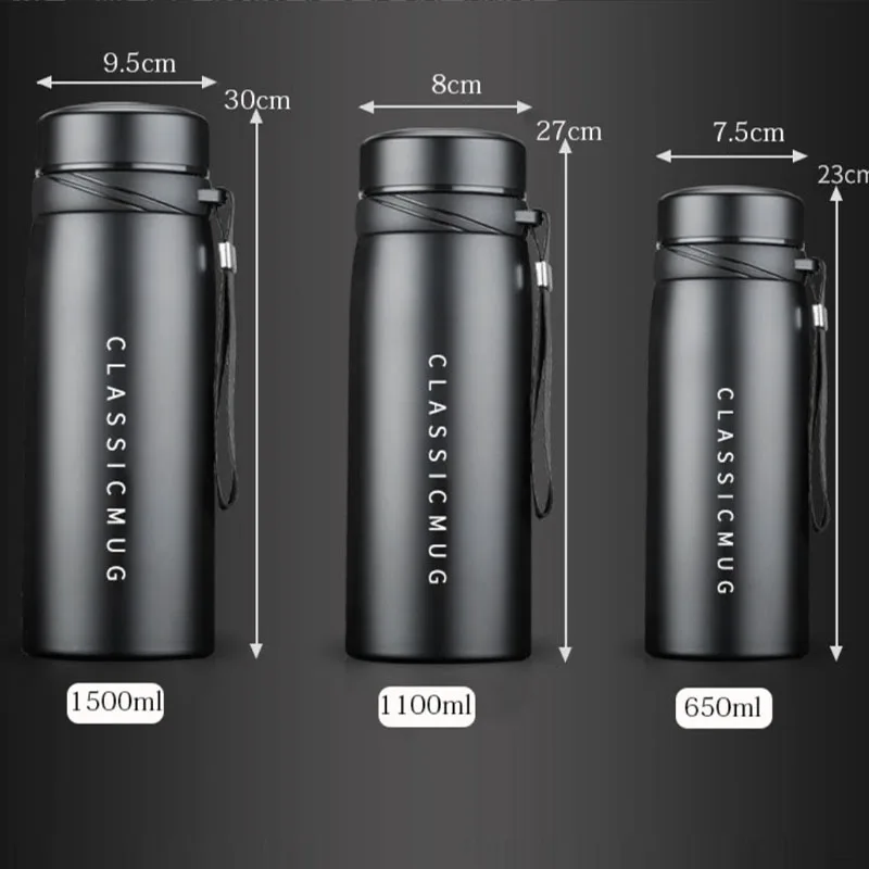 Thermal Travel Mug High Capacity Thermos Stainless Vacuum Double Wall Flask Men Business Insulated Water Bottle Car Leakproof
Thermal Travel Mug High Capacity Thermos Stainless Vacuum Double Wall Flask Men Business Insulated Water Bottle Car Leakproof