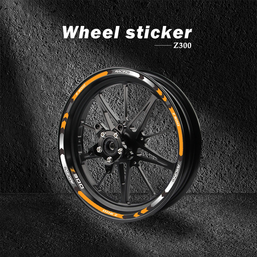 

Strips Motorcycle Wheel Tire Stickers Car Reflective Rim Tape Motorbike Bicycle Auto Decals FOR KAWASAKI Z 250 Z300 Z250 Z 300
