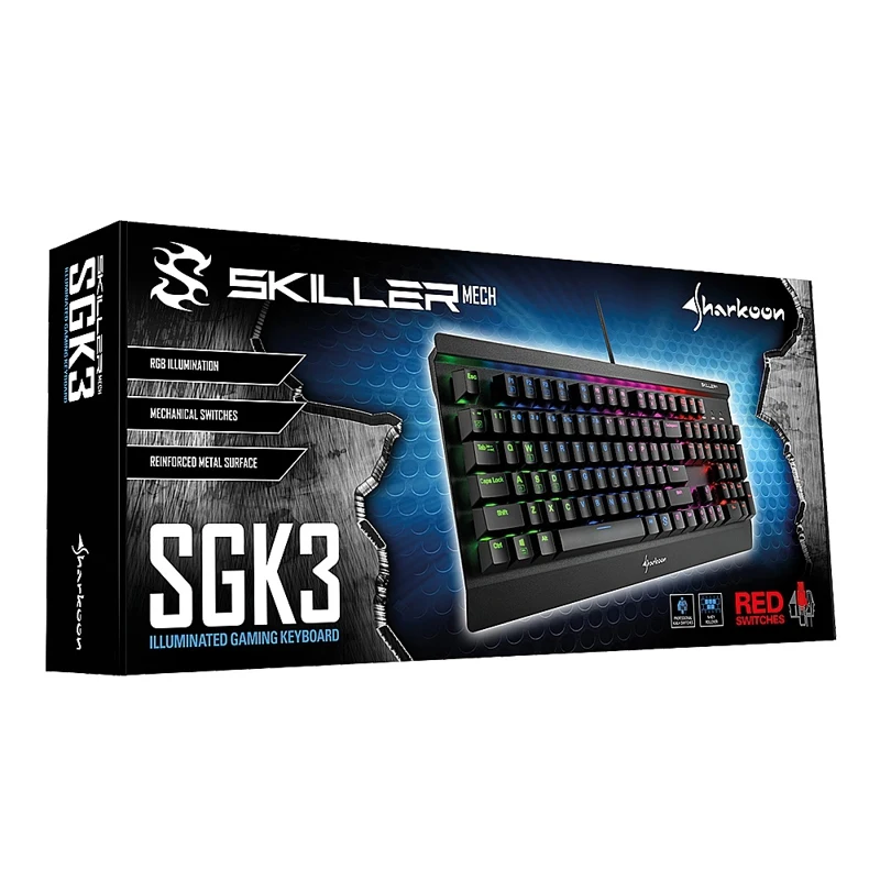 Клавиатура Sharkoon Skiller Mech SGK3 Brown механическая проводная подсветка RGB USB цвет: черный |