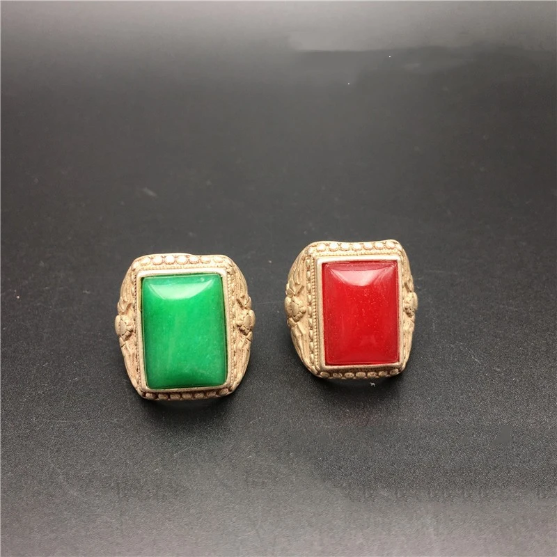 China Fine Workmanship Tibetan Silver White Copper Sculpture Inlay Jade Ring Metal Crafts Decoration#3
China Fine Workmanship Tibetan Silver White Copper Sculpture Inlay Jade Ring Metal Crafts Decoration#3