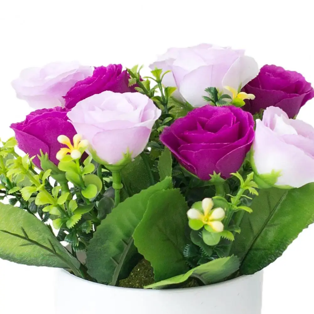 Artificial Potted Flower Classic Rose Pattern Landscaping Ornaments Plastic Floor Cabinet Shelf Fake Flower Plant Home Balcony
Artificial Potted Flower Classic Rose Pattern Landscaping Ornaments Plastic Floor Cabinet Shelf Fake Flower Plant Home Balcony