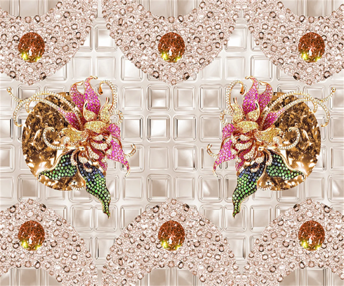 Изысканный 3d фон с имитацией бриллиантов для украшений настенные Стикеры для украшения отеля дома фото обои на заказ 3D Роспись фото 
Изысканный 3d фон с имитацией бриллиантов для украшений настенные Стикеры для украшения отеля дома фото обои на заказ 3D Роспись фото