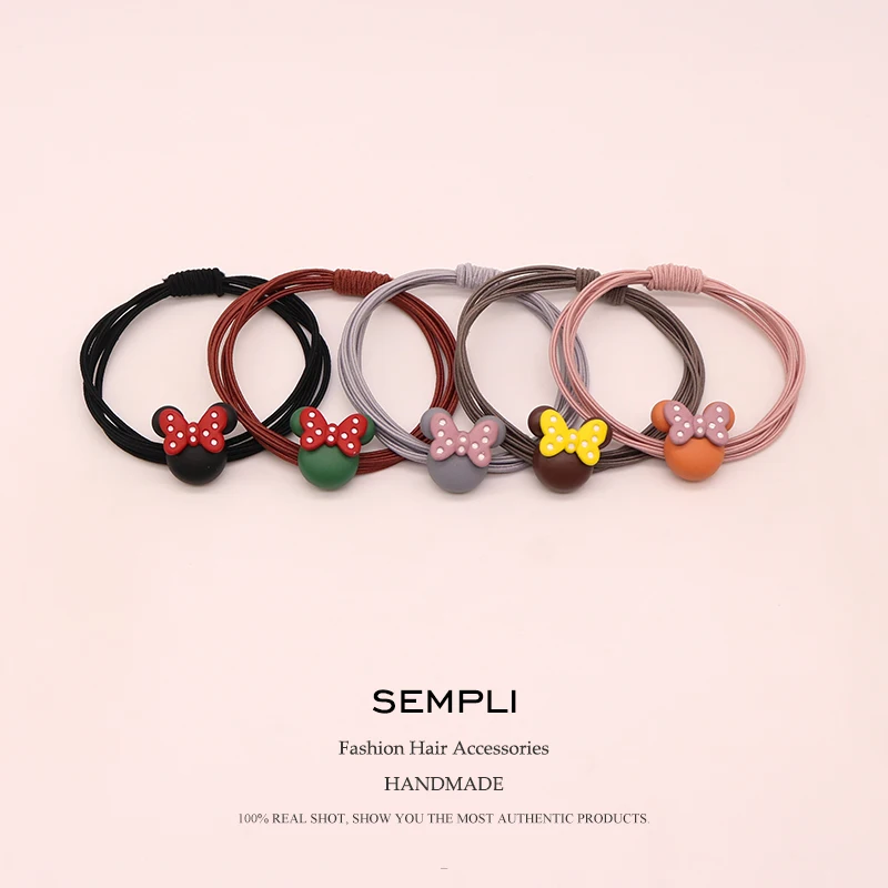 Sempli Alloy Mickey Minnie Charm Elastic Hair Bands Girls High Elasticity Nylon Hand Knotted Cartoon Woman Children Rubber Bands
Sempli Alloy Mickey Minnie Charm Elastic Hair Bands Girls High Elasticity Nylon Hand Knotted Cartoon Woman Children Rubber Bands