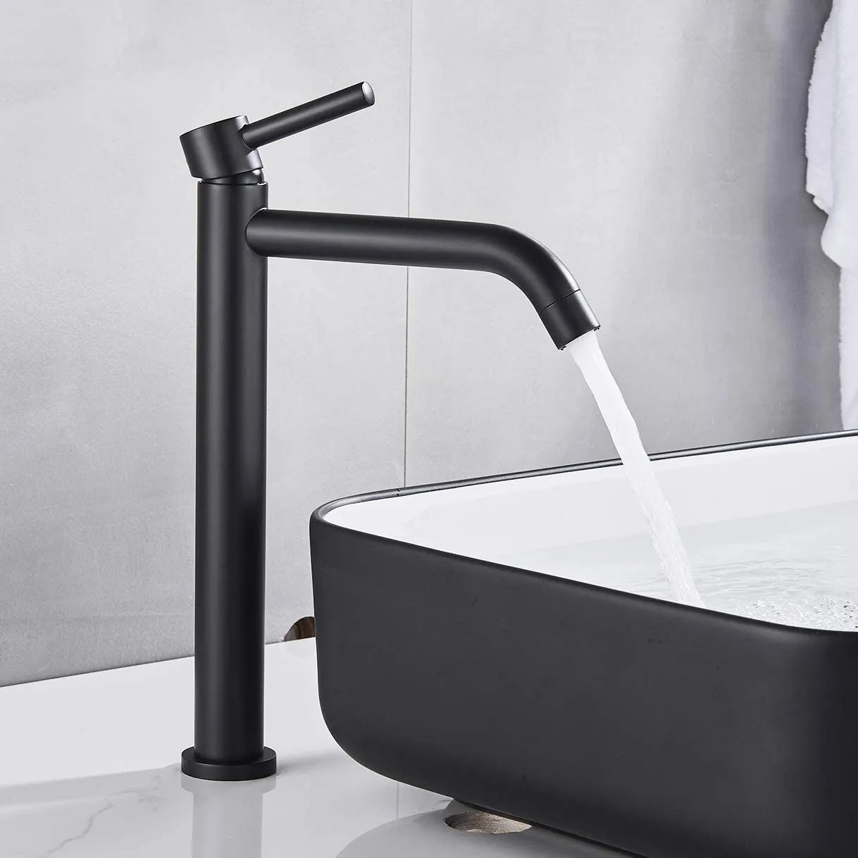 Round Tall Basin Water Tap Cold&hot Mixer Sink Vanity High Rise Faucet Black Water-saving Bathroom Basin Faucets
Round Tall Basin Water Tap Cold&hot Mixer Sink Vanity High Rise Faucet Black Water-saving Bathroom Basin Faucets