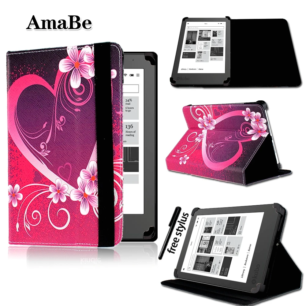 Кожаный чехол-подставка для планшета с защитой от пыли 6 "6 8" 7 8 "Kobo Aura Tablet +