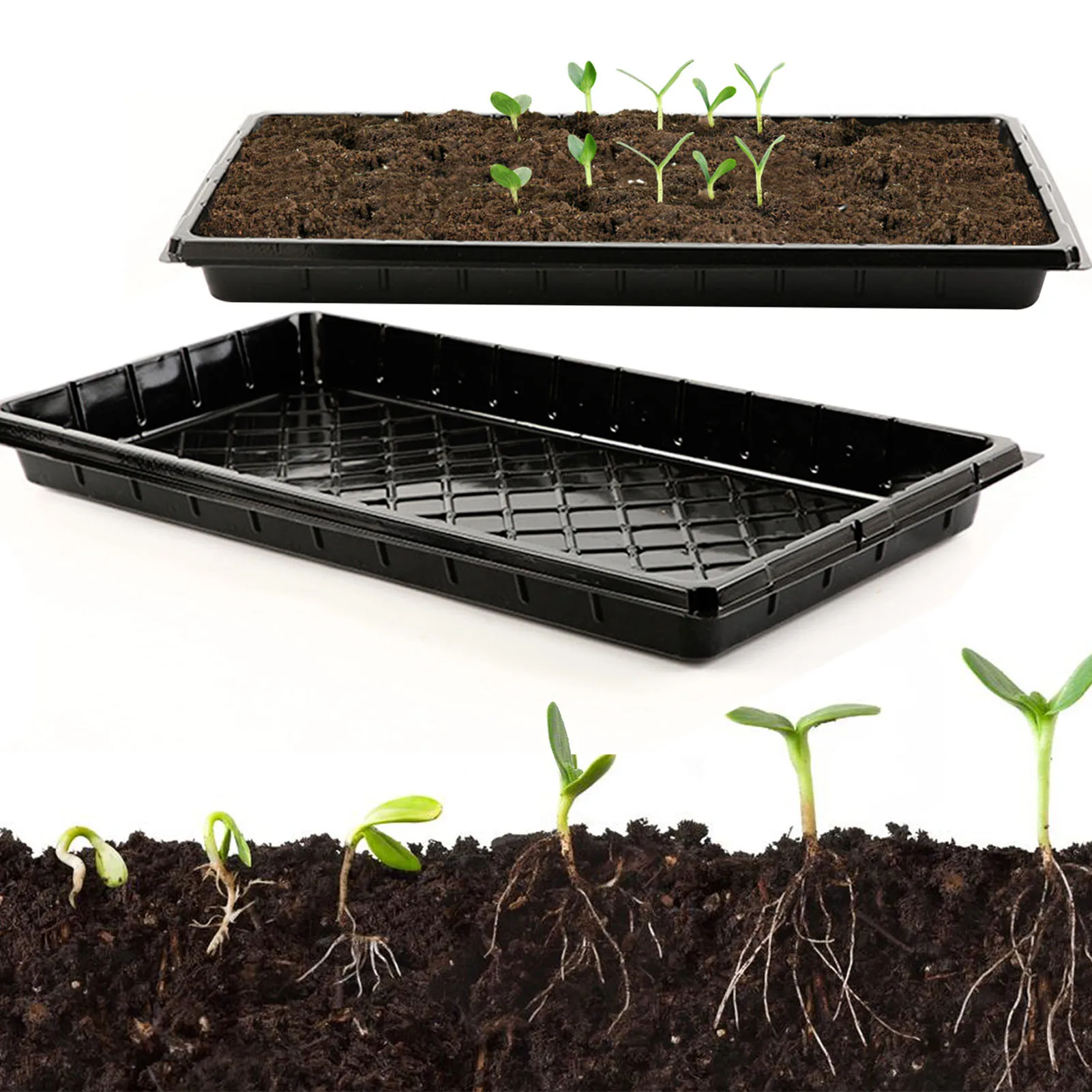 2/5/10PCS Plant Germination Trays No Drain Holes Seedling Tray For Greenhouse Hydroponics Seedlings Plant Germination
2/5/10PCS Plant Germination Trays No Drain Holes Seedling Tray For Greenhouse Hydroponics Seedlings Plant Germination