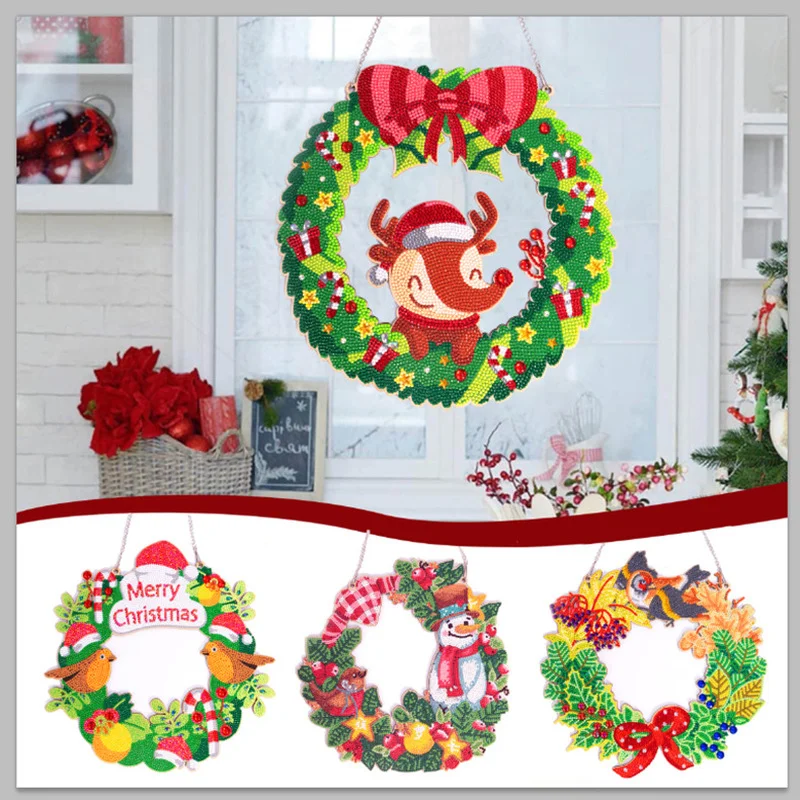 Diamond Painting Hanging Christmas Flower Wreath Kit for Home Door Wall Decoration Special Shaped Drill 5D Diamond Painting Gift
Diamond Painting Hanging Christmas Flower Wreath Kit for Home Door Wall Decoration Special Shaped Drill 5D Diamond Painting Gift
