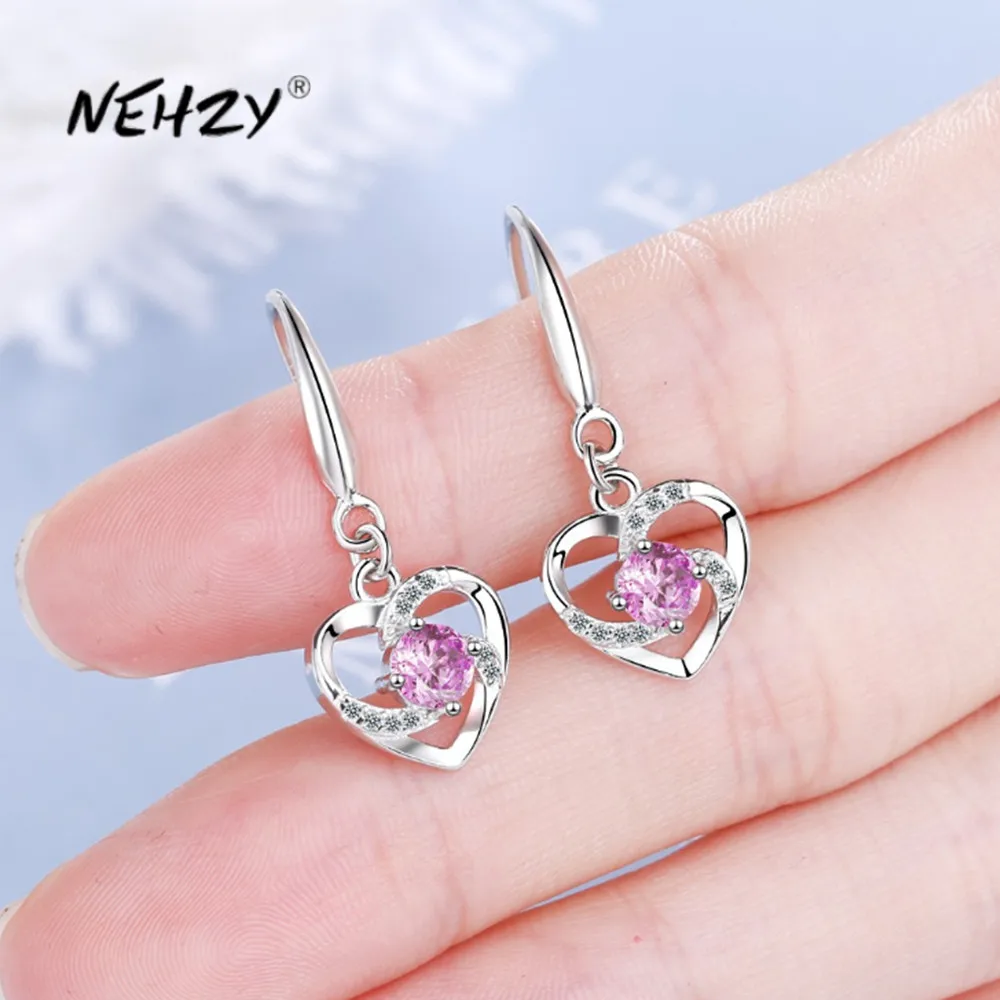 NEHZY 925 sterling silver new women's fashion jewelry high quality crystal zircon long tassel heart-shaped hollow hook earrings
NEHZY 925 sterling silver new women's fashion jewelry high quality crystal zircon long tassel heart-shaped hollow hook earrings