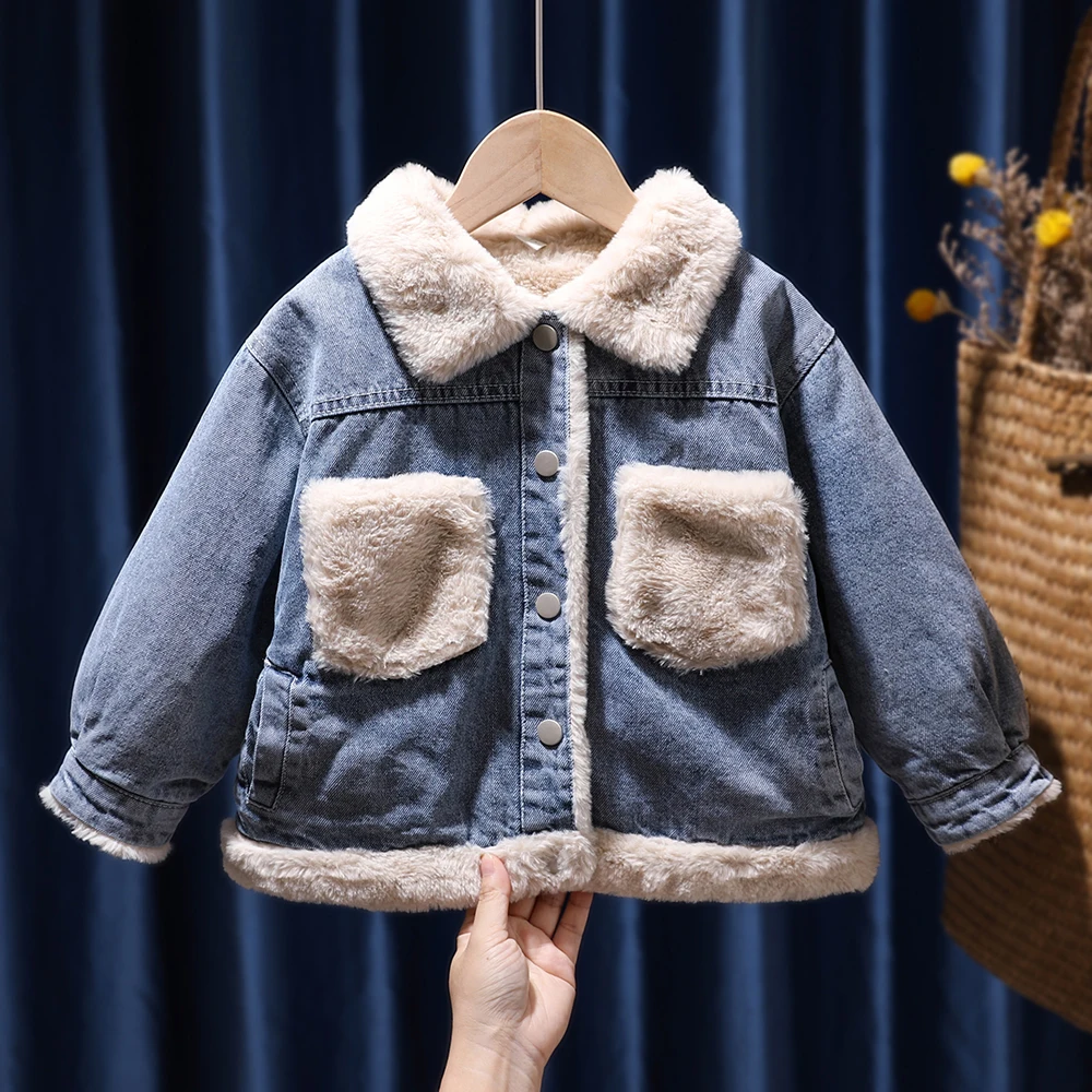 New Kids Denim Jackets for Girls Baby Winter Warm Coats Fashion Children Outwear Newborn Toddler Plus Thicken Clothing Coat
New Kids Denim Jackets for Girls Baby Winter Warm Coats Fashion Children Outwear Newborn Toddler Plus Thicken Clothing Coat