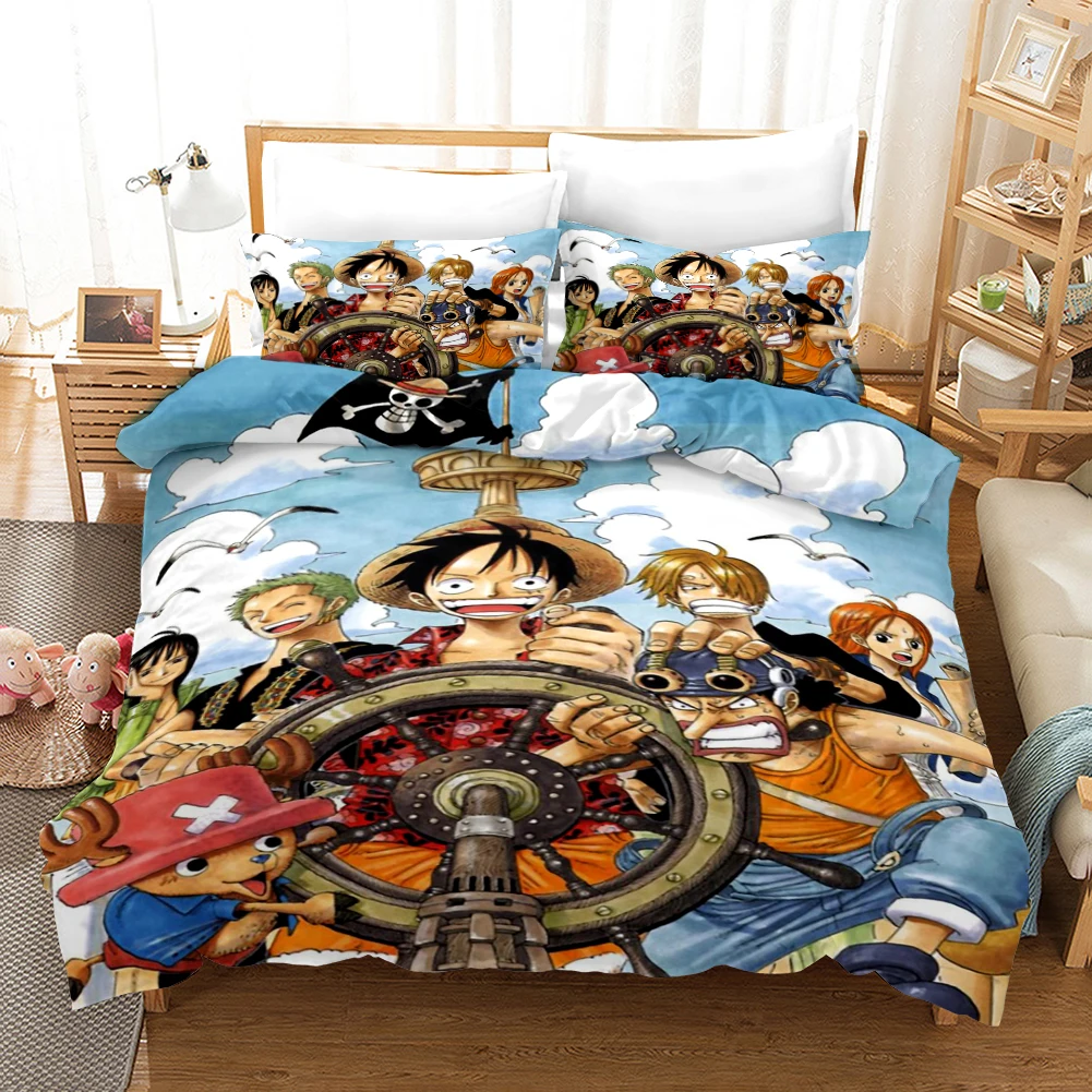 Popular Japanese Anime One Piece Bedding Set 3D Digital Print Cartoon Comfortable Duvet Cover Pillowcase Bedroom Decoration
Popular Japanese Anime One Piece Bedding Set 3D Digital Print Cartoon Comfortable Duvet Cover Pillowcase Bedroom Decoration