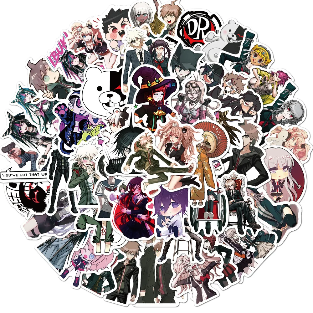 50PCS Mixed Danganronpa Game Stickers DIY Snowboard Laptop Luggage Fridge Guitar Graffiti Waterproof Classic Kid Toy Stickers
50PCS Mixed Danganronpa Game Stickers DIY Snowboard Laptop Luggage Fridge Guitar Graffiti Waterproof Classic Kid Toy Stickers