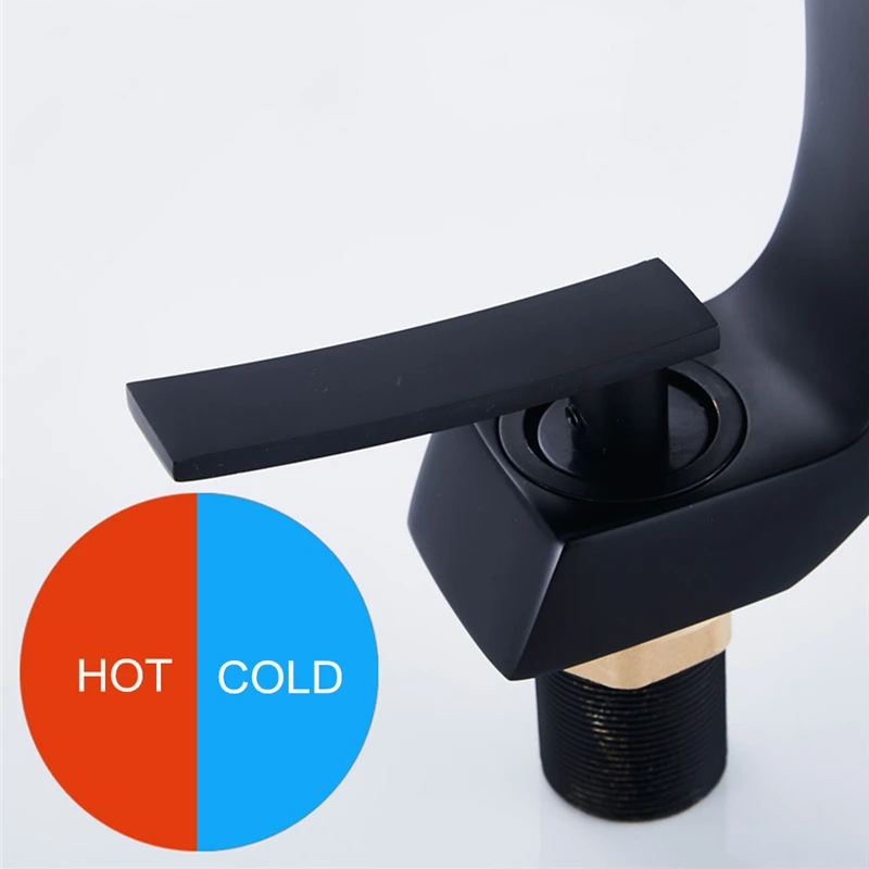 Black Copper Bathroom Basin Faucets Hot Cold Single Hole Faucet Creative Washbasin Tap for Bathroom Kitchen Water Faucets
Black Copper Bathroom Basin Faucets Hot Cold Single Hole Faucet Creative Washbasin Tap for Bathroom Kitchen Water Faucets