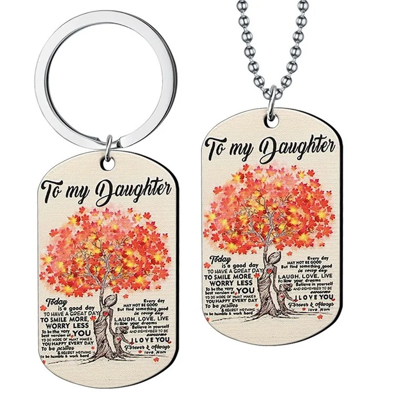 2022 New Color Printing Military Brand To My Daught Necklace Accessories Key Chain Family Accessories Can Be Customized
2022 New Color Printing Military Brand To My Daught Necklace Accessories Key Chain Family Accessories Can Be Customized