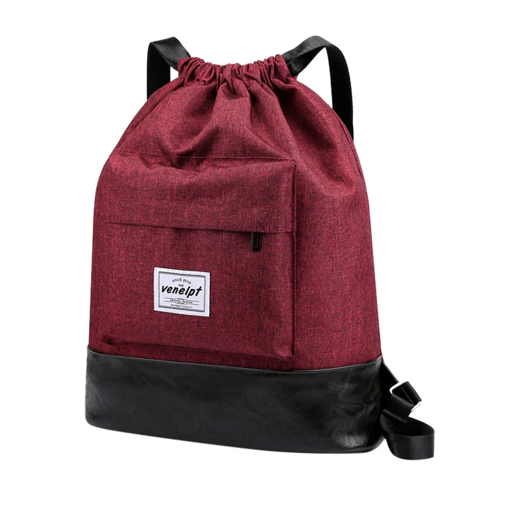 Women Backpack New Female Casual Unisex Bundle Rope Sport School Bag Travel Shoulder Bags Plecak For Teenage Girls 2020 | Багаж и сумки