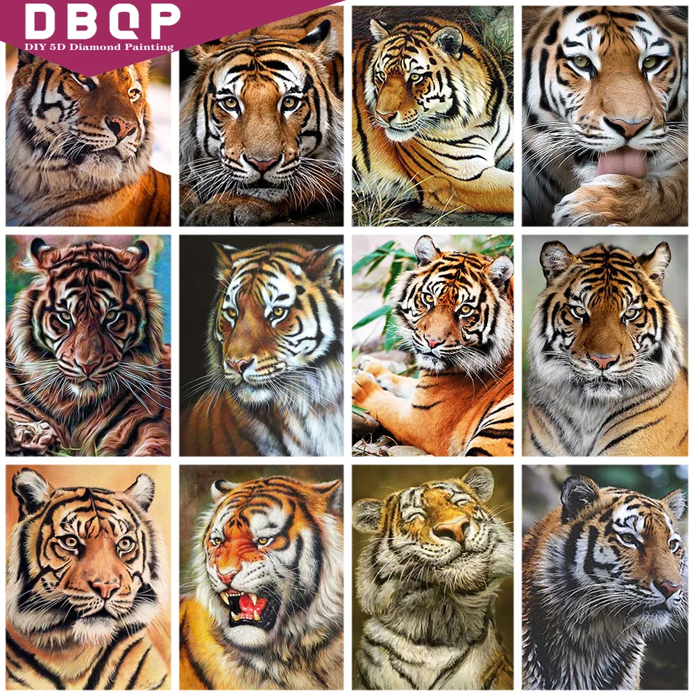 5D DIY Diamond Painting Cross Stitch Animal Tiger Pattern Round Rhinestone Mosaic Art Diamond Embroidery Decoration Gift
5D DIY Diamond Painting Cross Stitch Animal Tiger Pattern Round Rhinestone Mosaic Art Diamond Embroidery Decoration Gift