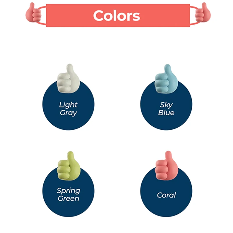 Multifunctional Clip Hooks Holder Cable Clips Organizer Thumb Shape Storage Rack for Keys Cable Cloth Household Car Supply
Multifunctional Clip Hooks Holder Cable Clips Organizer Thumb Shape Storage Rack for Keys Cable Cloth Household Car Supply