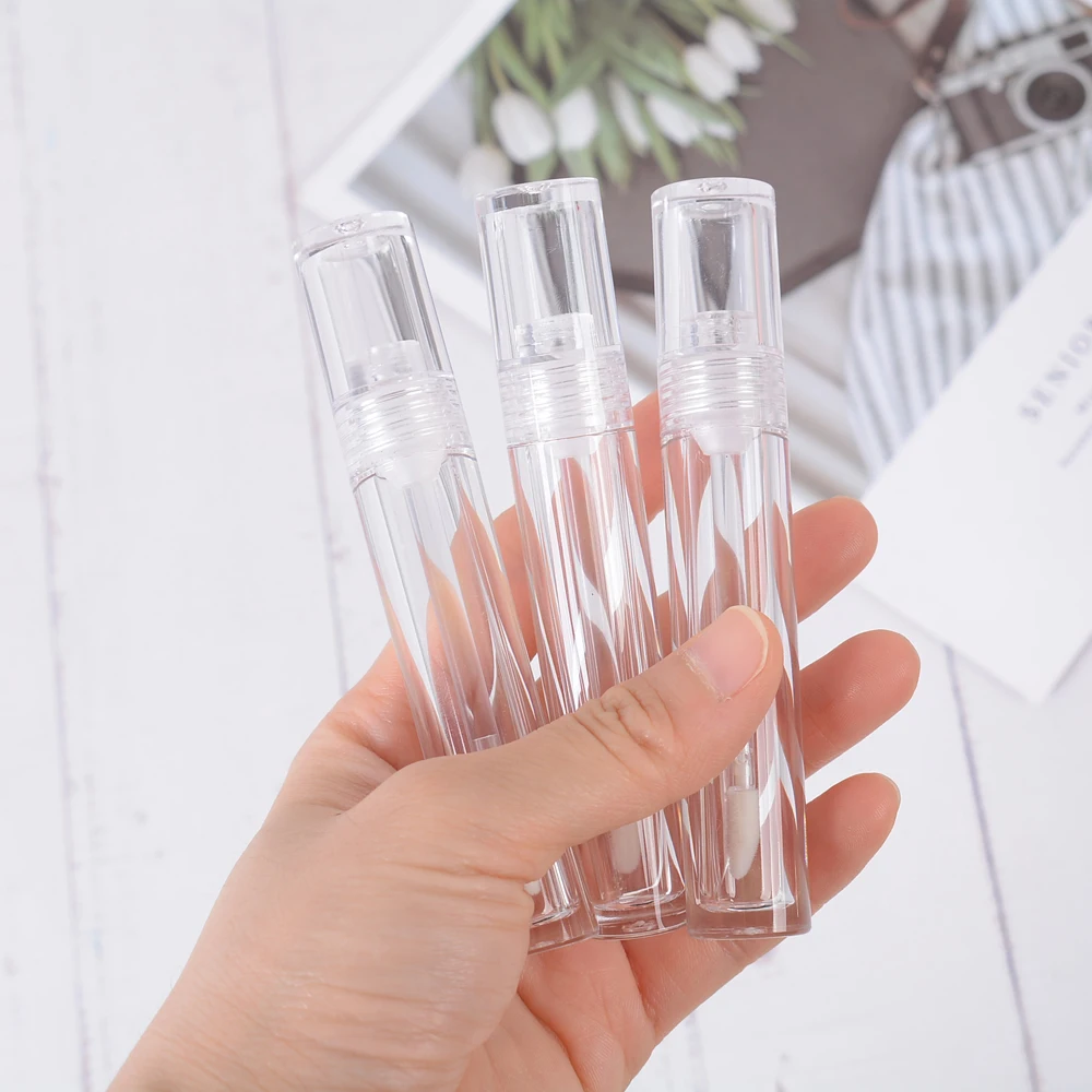 

Transparent Empty Lip Gloss Tubes 3.5ml Refillable Lip Glaze Empty Lip Balm Containers Bottle Lipstick Samples Tube Diy Cosmetic