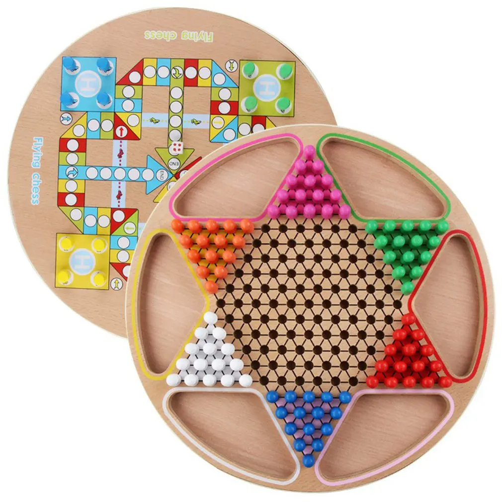 2 In 1 Chess Set Chinese Checker Flying Chess Five-in-a-row Wooden Board Game for Family Kids Adults Parent-Child Board game
2 In 1 Chess Set Chinese Checker Flying Chess Five-in-a-row Wooden Board Game for Family Kids Adults Parent-Child Board game