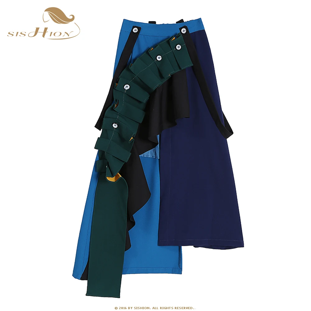 SISHION Irregular High Streetwear Women Skirt WF0241 Fashion High Waist Patchwork Blue Long Midi Skirt Elastic Waist
SISHION Irregular High Streetwear Women Skirt WF0241 Fashion High Waist Patchwork Blue Long Midi Skirt Elastic Waist