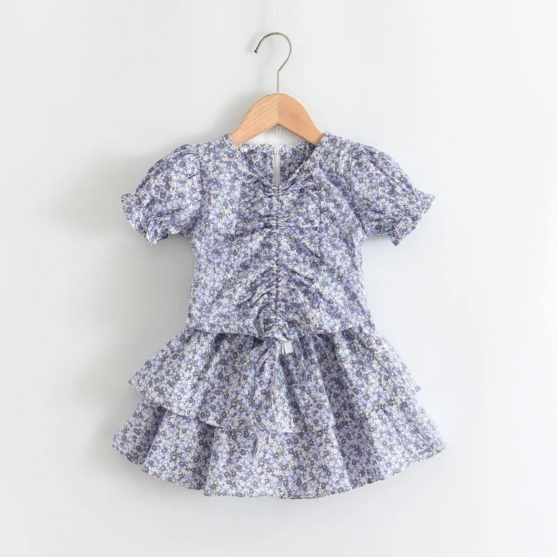 Girls Dress Set 3-7T 2021 Summer Girls Drawstring Pleated Floral Top+ Skirt Purple Baby Girl Suit Girl Dress Toddler Clothes
Girls Dress Set 3-7T 2021 Summer Girls Drawstring Pleated Floral Top+ Skirt Purple Baby Girl Suit Girl Dress Toddler Clothes
