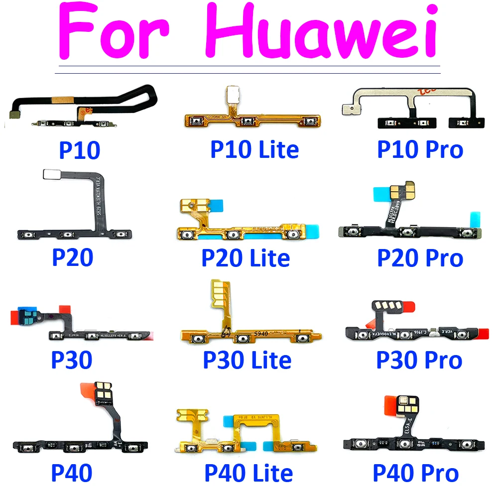 

20 шт./лот кнопка включения/выключения громкости гибкий кабель лента для Huawei P8 P9 P10 Plus P20 P30 Lite Pro P40 Lite E P40 Lite G