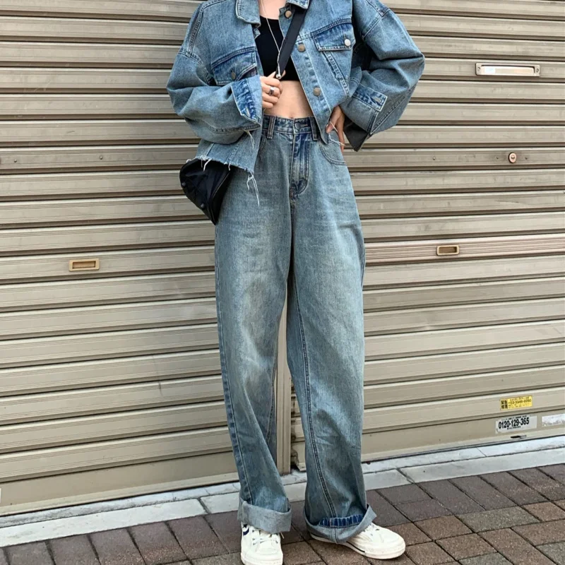 Elegant Wide Leg Jeans Women's New Fashion Loose High Waist Straight Tube Thin Mopping Pants
Elegant Wide Leg Jeans Women's New Fashion Loose High Waist Straight Tube Thin Mopping Pants