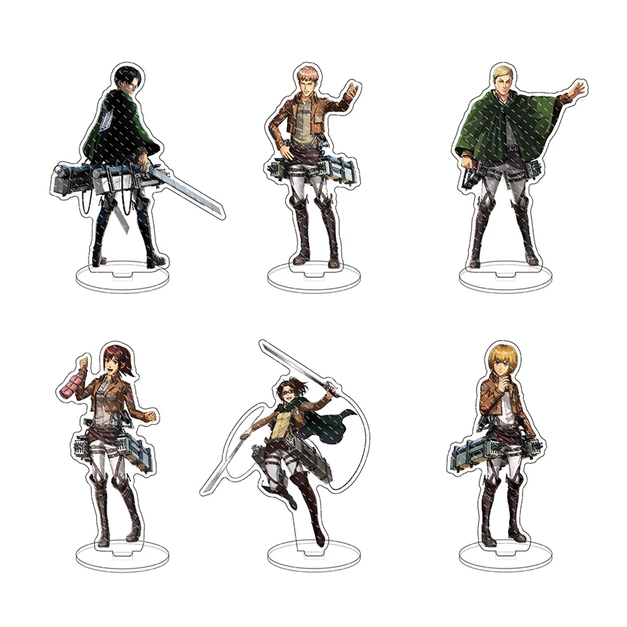 

Anime Attack on Titan Figure Double Sided Acrylic Stand Model Shingeki no Kyojin Plate Desk Decor Standing Sign for Friend Gifts