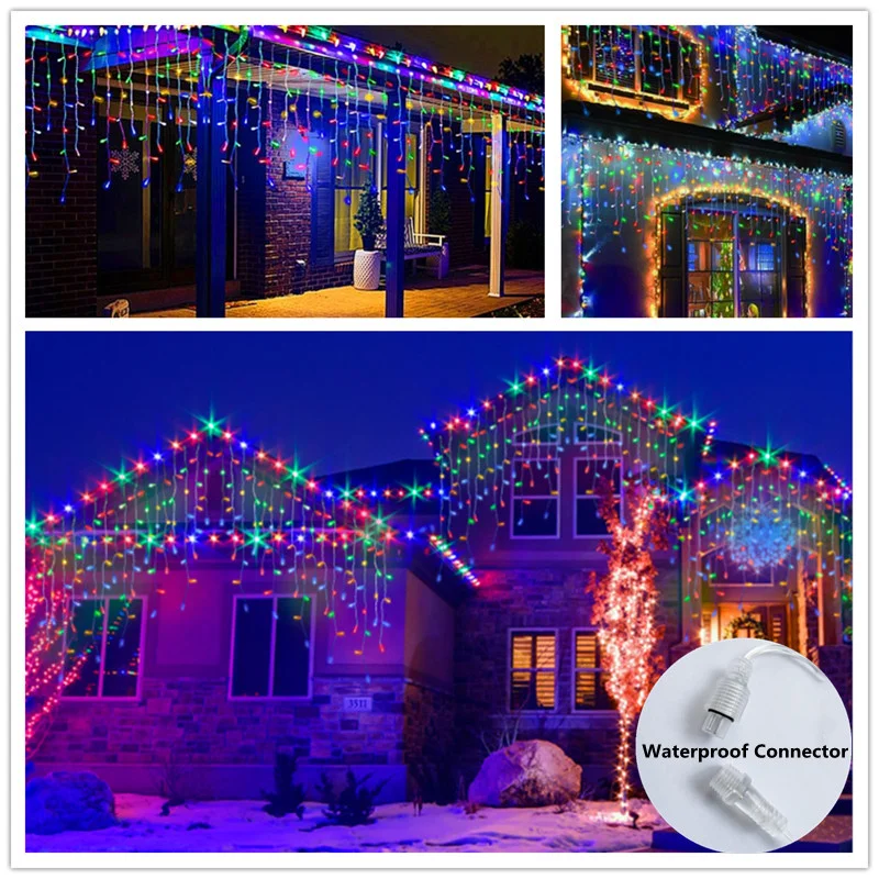 Waterproof LED Curtain Light Christmas Garland on The House Festoon Led Light Outdoor Street Garland Winter Christmas Lights
Waterproof LED Curtain Light Christmas Garland on The House Festoon Led Light Outdoor Street Garland Winter Christmas Lights