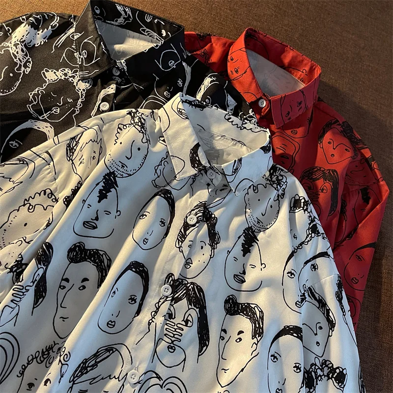vingate Shirts Women full Sleeve funny cartoon print shirt Temperament Casual oversized Elegant fashion All-match Ladies Blouses 
vingate Shirts Women full Sleeve funny cartoon print shirt Temperament Casual oversized Elegant fashion All-match Ladies Blouses