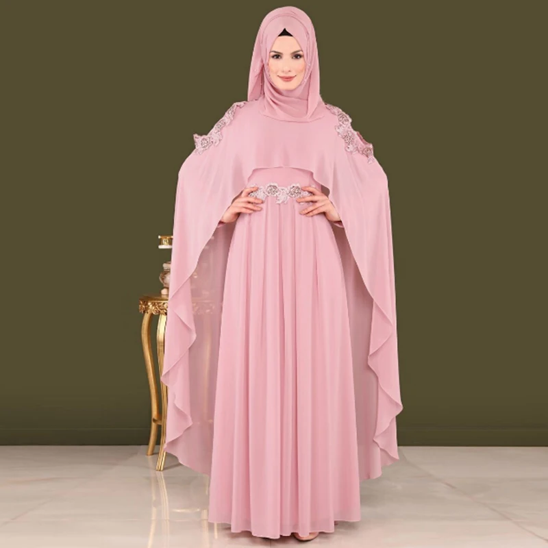 Мусульманское платье Abaya Женская винтажная мусульманская одежда элегантное