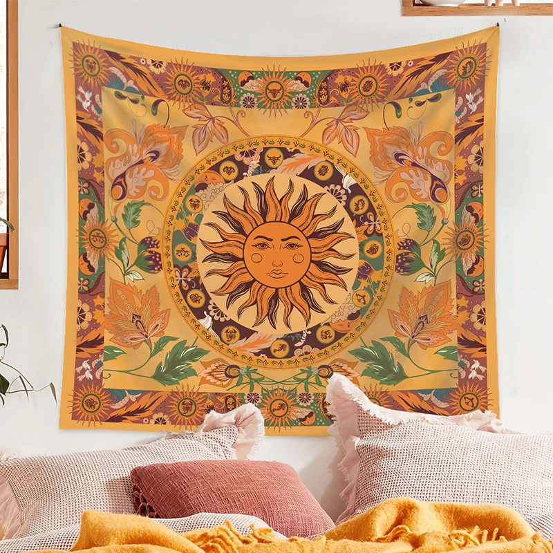 Mandala Tapestry Sun Floral Psychedelic Tapestry Hippie Wall Hanging Ceiling Art Wall Cloth Carpet Home Room Decor Background
Mandala Tapestry Sun Floral Psychedelic Tapestry Hippie Wall Hanging Ceiling Art Wall Cloth Carpet Home Room Decor Background