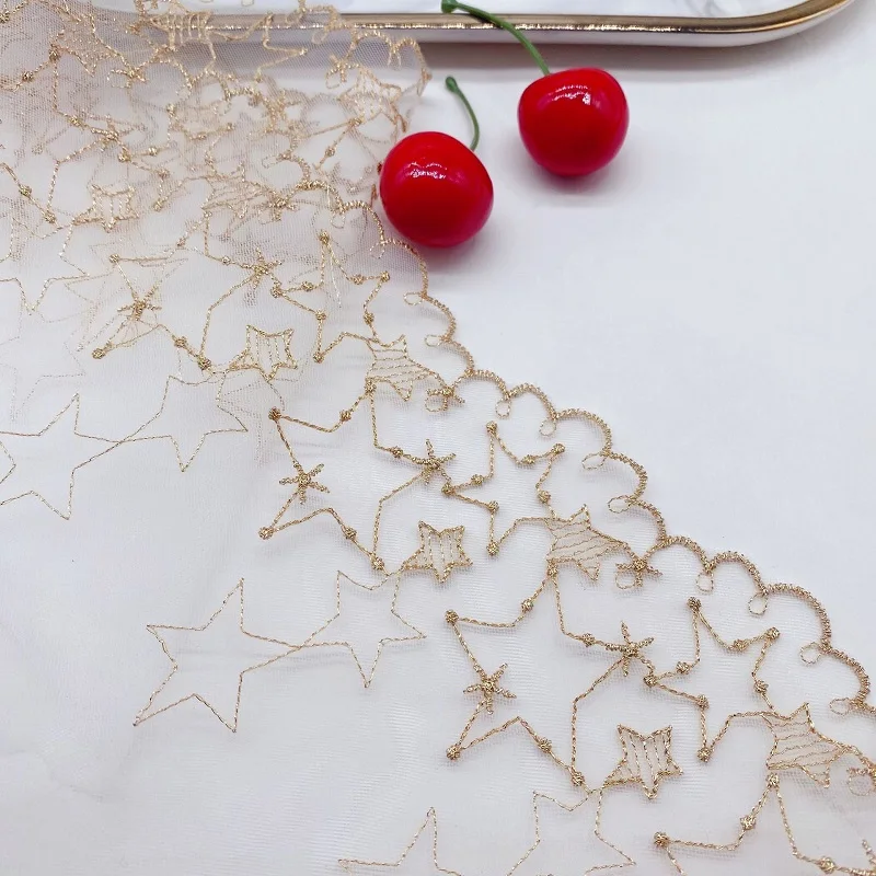 1 Yard Gold Thread Star Net Yarn Embroidery Lace Water Soluble Gold Embroidery Wedding Cuffs Handmade DIY
1 Yard Gold Thread Star Net Yarn Embroidery Lace Water Soluble Gold Embroidery Wedding Cuffs Handmade DIY