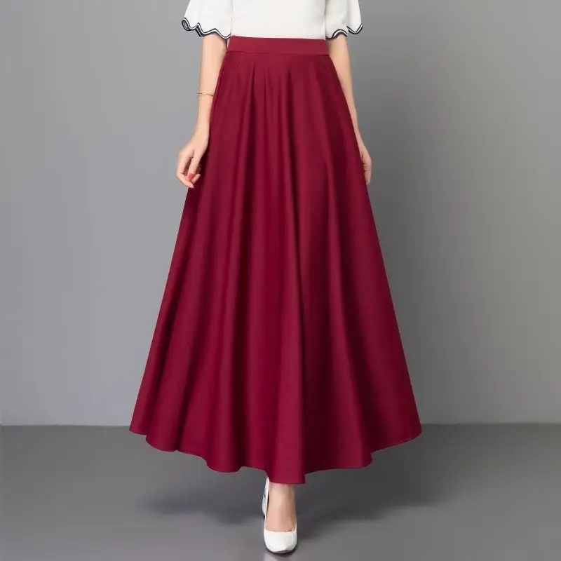 

2020 Long Skirt Large Swing Skirt A- Line Skirt High Waist Long Skirt Woman Skirts Mujer Faldas Saias Mulher