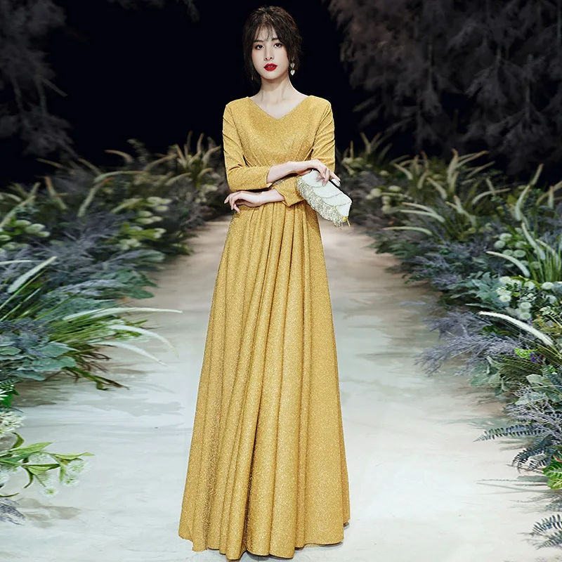 Mesh Sexy Yellow Chinese Evening Party Gown V-neck Sequin Female Qipao Belt Floor Length Bling Cheongsam Stage Performance Dress
Mesh Sexy Yellow Chinese Evening Party Gown V-neck Sequin Female Qipao Belt Floor Length Bling Cheongsam Stage Performance Dress