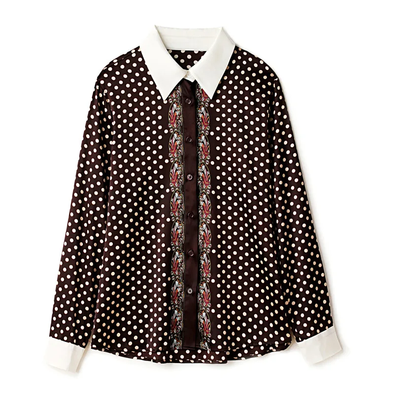 Shuchan Polka Dot Long Sleeve Shirt Women 2021 Natural Silk Blusas Mujer De Moda Verano Button Up Shirt Turn-down Collar
Shuchan Polka Dot Long Sleeve Shirt Women 2021 Natural Silk Blusas Mujer De Moda Verano Button Up Shirt Turn-down Collar