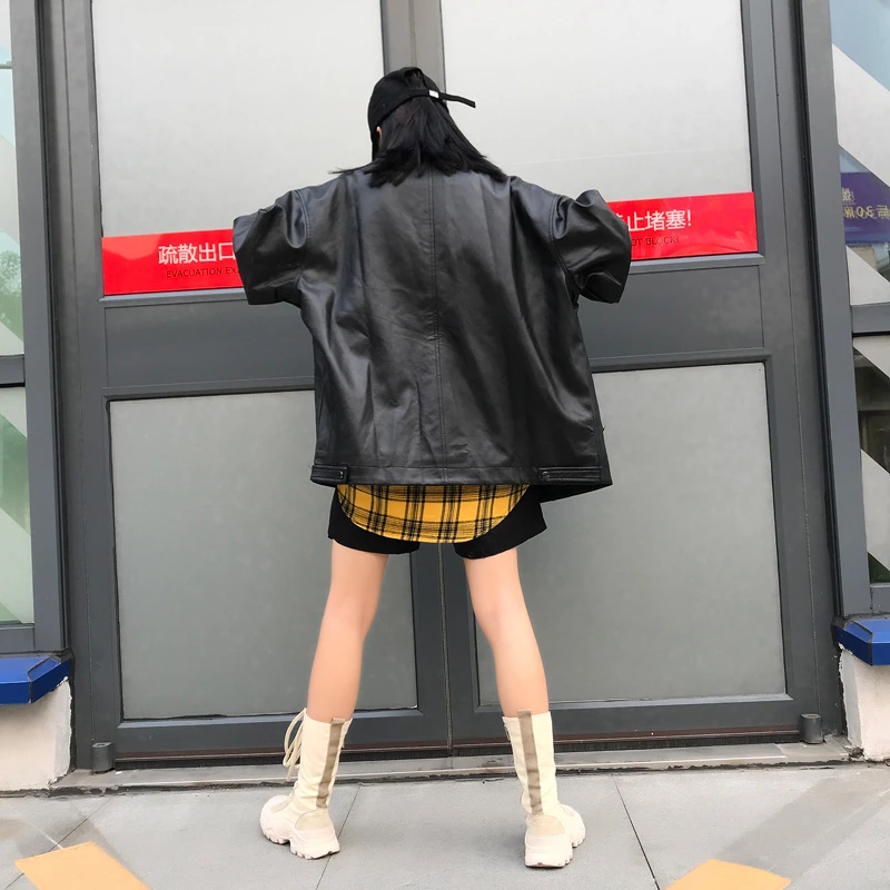2021 Harajuku Leather Coat Vintage Pockets Long Sleeve Women Jackets Korean Zipper Coats Chic Turn-Down Collar PU Jacket PY144
2021 Harajuku Leather Coat Vintage Pockets Long Sleeve Women Jackets Korean Zipper Coats Chic Turn-Down Collar PU Jacket PY144