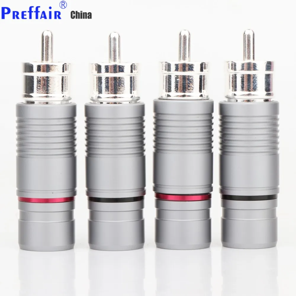 4PCS Silver Shadow audio RCA connectors plug with silver plated for Audio interconnect cable
4PCS Silver Shadow audio RCA connectors plug with silver plated for Audio interconnect cable